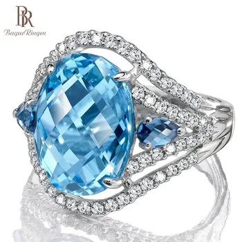 Bague Ringen High Quality Female Ring with 10*12mm Oval Aquamarine Gemstone 100% Real 925 Silver jewely Wedding Party Rings
Bague Ringen High Quality Female Ring with 10*12mm Oval Aquamarine Gemstone 100% Real 925 Silver jewely Wedding Party Rings