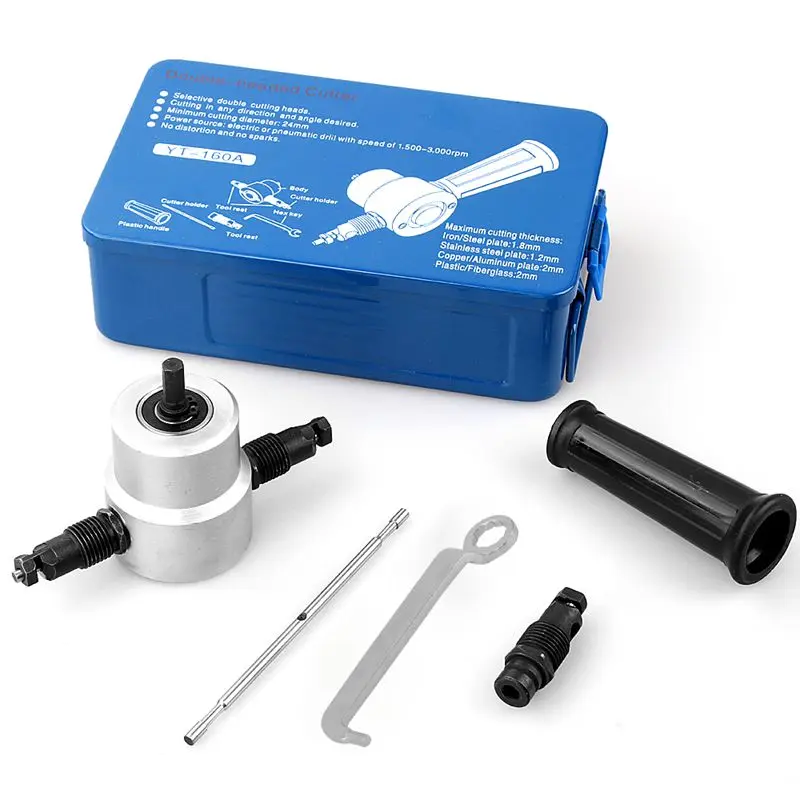 1 Set Metal Cutting Double Head Sheet Nibbler Saw Cutter Tool Sets Drill Attachment Cutting Tools Accessories
1 Set Metal Cutting Double Head Sheet Nibbler Saw Cutter Tool Sets Drill Attachment Cutting Tools Accessories