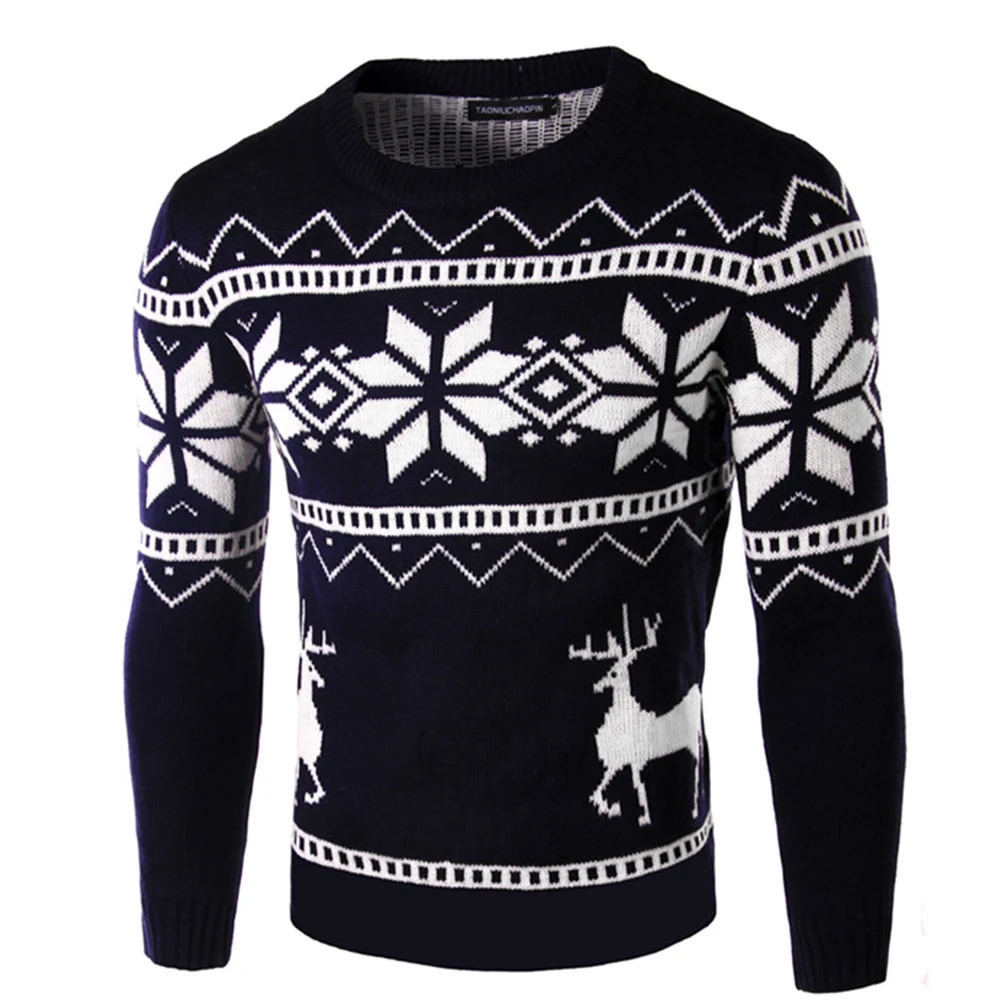 Fashion Sweater Men Fall Winter Warm O-neck Snowflake Elk Printed Pullover Casual Sweater Harajuku Men's Clothing
Fashion Sweater Men Fall Winter Warm O-neck Snowflake Elk Printed Pullover Casual Sweater Harajuku Men's Clothing