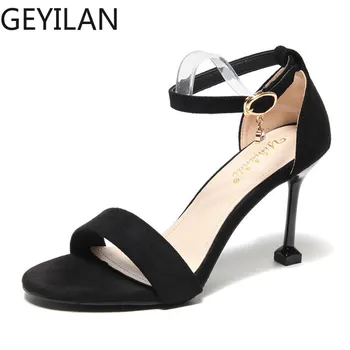 2019 Summer Luxury Woman 8.5cm Sexy Fetish High Heel Ankle Strap Simple Sandals Suede Elegant Female Pumps Plus Size
2019 Summer Luxury Woman 8.5cm Sexy Fetish High Heel Ankle Strap Simple Sandals Suede Elegant Female Pumps Plus Size