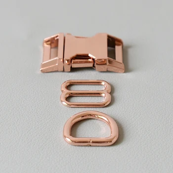 10 sets trio 8 buttons metal dog clasp set for 20mm webbing metal slider DIY pet collar strap bag belt accessory-Rose Gold
10 sets trio 8 buttons metal dog clasp set for 20mm webbing metal slider DIY pet collar strap bag belt accessory-Rose Gold