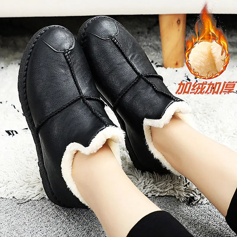 Winter plus Velvet Warm Low-top Shoes Leather Boot Children Korean-style Versatile Thick Bottomed Sports Flat WOMEN'S Boots Mom
Winter plus Velvet Warm Low-top Shoes Leather Boot Children Korean-style Versatile Thick Bottomed Sports Flat WOMEN'S Boots Mom