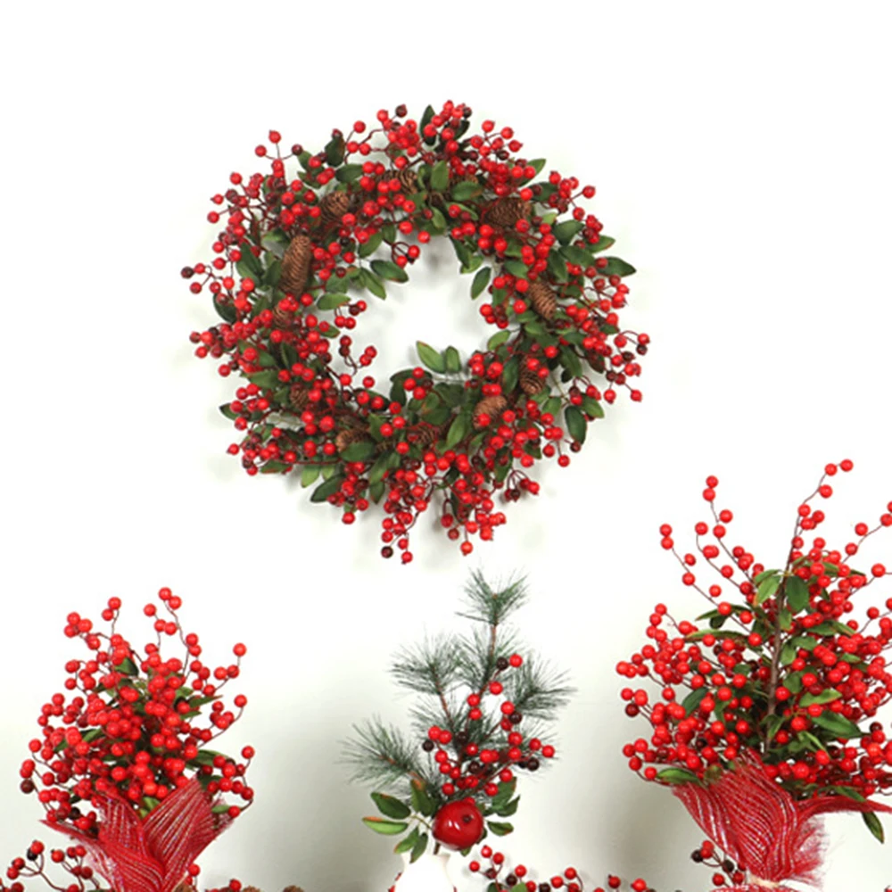 30/40CM Christmas Red Fruit Vine Circle Big Pine Cone Wreath Wreath Christmas Handmade Red Fruit For Door Hanging Decoration
30/40CM Christmas Red Fruit Vine Circle Big Pine Cone Wreath Wreath Christmas Handmade Red Fruit For Door Hanging Decoration