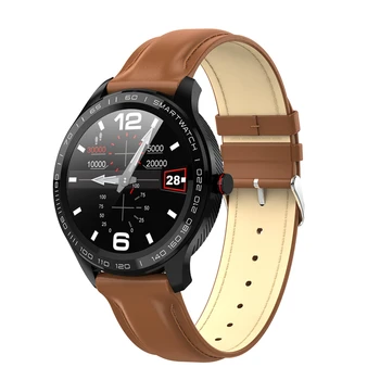 

Microwear L9 Stainless Steel Bezel IP68 Facebook Display Business ECG Heart Rate O2 Monitor Full Round Touch Screen Smart Watch