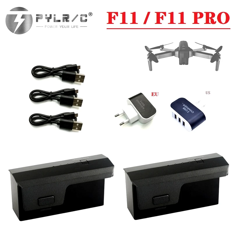 PYLRC Original Li-lon Battery 11.1V 2500mAh F11/F11 PRO with USB Charger For F11 Drone RC Quadcopter Spare Parts
PYLRC Original Li-lon Battery 11.1V 2500mAh F11/F11 PRO with USB Charger For F11 Drone RC Quadcopter Spare Parts