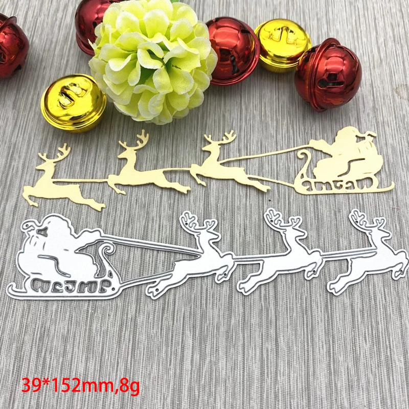 Santa Claus Christmas deer METAL CUTTING DIES Cut Die Scrapbooking Embossing Paper Craft Album Card Art Cutter Punch Stencils | Дом и сад