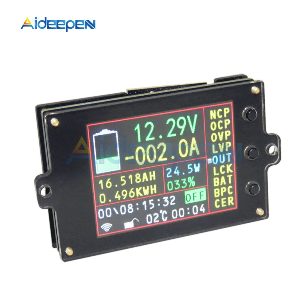 80V 500A Colorful LCD Display Battery Coulomb Counter DC Voltmeter Ammeter Wattmeter Capacity Detector DC Energy Power Meter
80V 500A Colorful LCD Display Battery Coulomb Counter DC Voltmeter Ammeter Wattmeter Capacity Detector DC Energy Power Meter