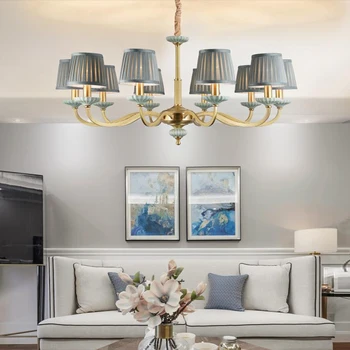 New-Classical copper LED Chandelier lights Traditional ceramic home lighting fixture vintage living room bedroom Chandelier lamp 
New-Classical copper LED Chandelier lights Traditional ceramic home lighting fixture vintage living room bedroom Chandelier lamp