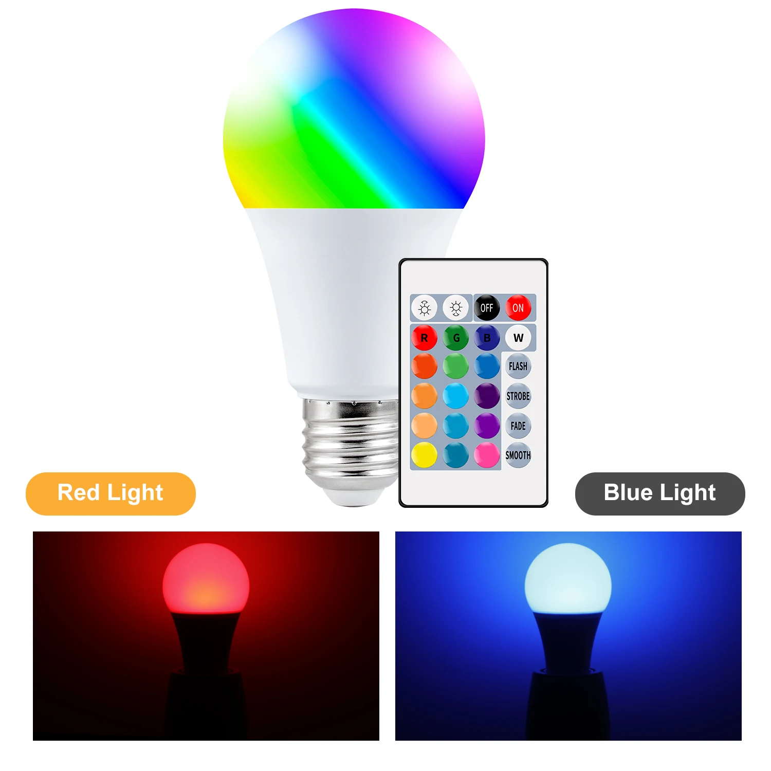 

E27 Smart Control Lamp Led RGB Light Dimmable 5W 10W 15W RGBW Led Lamp Colorful Changing Bulb Led Lampada RGBW White Decor Home