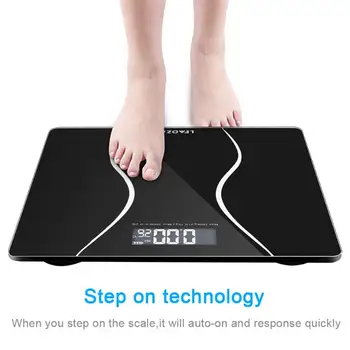 180Kg Slim Waist Pattern Personal Scale Black Smart Digital Weigth Scales Electronic Weight Scale Bathroom Measure
180Kg Slim Waist Pattern Personal Scale Black Smart Digital Weigth Scales Electronic Weight Scale Bathroom Measure