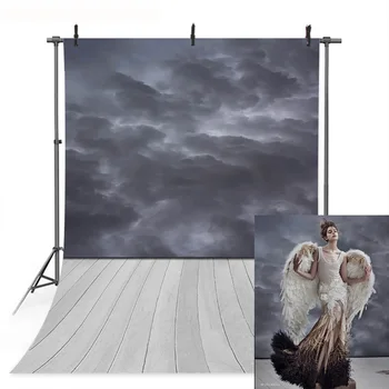 

Photography Backdrop Cloud Wood Floor Photophone Photocall Mannequin Portrait Background Photographic Professional Shooting Prop