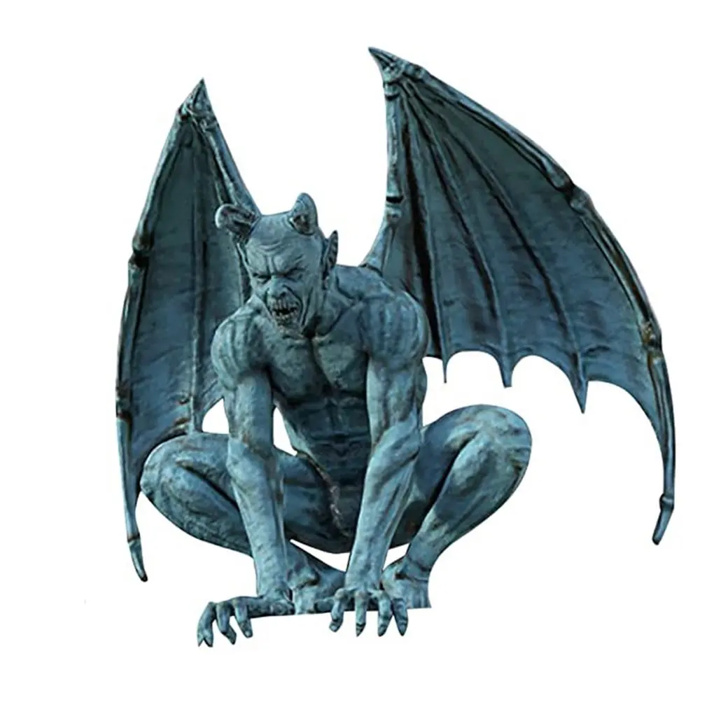 Ретро Статуя из смолы Gargoyle призрак демон крылья ангела летучая мышь монстр