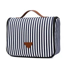 Striped Canvas Cosmetic Bags for Women Travel Multifunction Toiletries Storage Organize HandBags Waterproof Female Make Up Case 
Striped Canvas Cosmetic Bags for Women Travel Multifunction Toiletries Storage Organize HandBags Waterproof Female Make Up Case