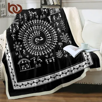 BeddingOutlet Traditional Bed Blanket Ancient Tribal Art Throw Blanket India Rural Life Bedding Black White Blanket cubre cama
BeddingOutlet Traditional Bed Blanket Ancient Tribal Art Throw Blanket India Rural Life Bedding Black White Blanket cubre cama