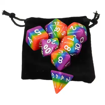 7pcs d&d Set Of D4 D6 D8 D10%D12 D20 Rainbow Polyhedral Dice Set Rpg Board Game Dice For Board Dragons Game With Bag
7pcs d&d Set Of D4 D6 D8 D10%D12 D20 Rainbow Polyhedral Dice Set Rpg Board Game Dice For Board Dragons Game With Bag