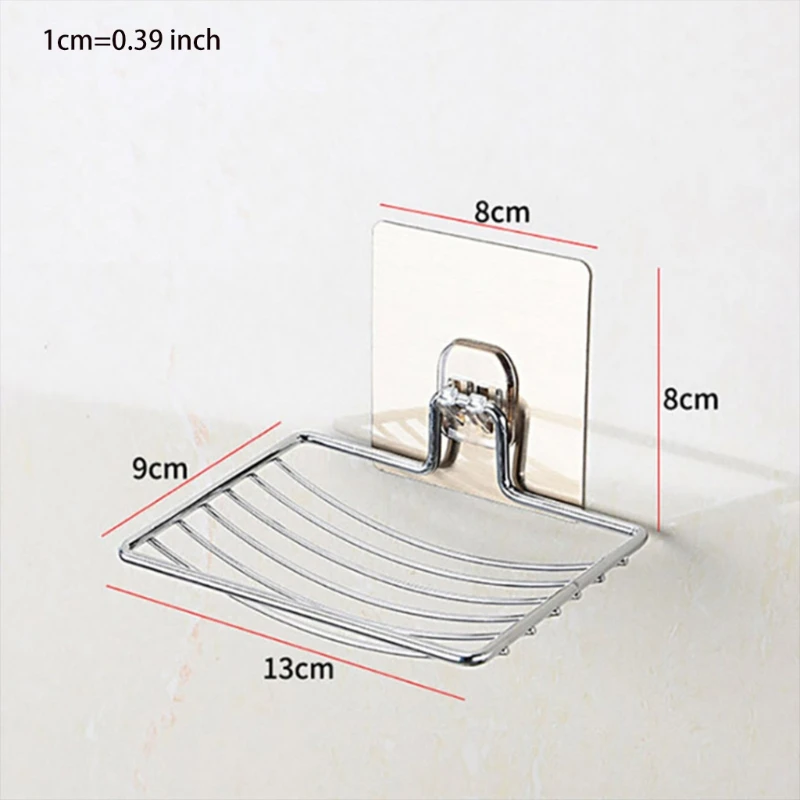 

Punch-free Drain Soap Box Modern Soap Dish Stainless Steel Soap Rack Dishcloth Storage Box Prevent Stagnant Water