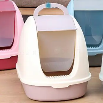 256 Fully Enclosed Cat Litter Basin Cat Toilet Deodorization Large Anti-splash Cat Salad Stool Pot Cat Products Automatic