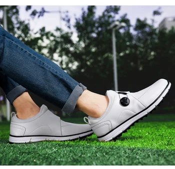 Men golf shoes spikeless golf shoes white antisideslip with removable shoe pin breathable golf training mens trainers
Men golf shoes spikeless golf shoes white antisideslip with removable shoe pin breathable golf training mens trainers
