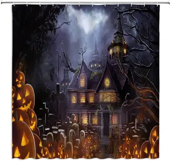 Halloween Shower Curtain Horror Night Fantasy Forest Haunted House Pumpkin Lantern Bathroom Decoration Curtains Polyester Fabric
Halloween Shower Curtain Horror Night Fantasy Forest Haunted House Pumpkin Lantern Bathroom Decoration Curtains Polyester Fabric