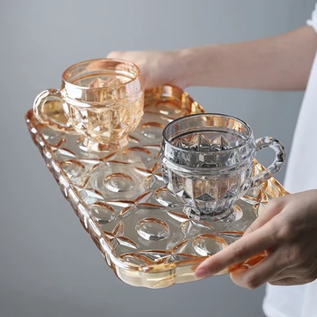Nordic Glass Cup Colorful Coffee Mug Relief Milk Tea Cup Household Water Cups Kitchen Drinkware Glass Tray Modern Decoration
Nordic Glass Cup Colorful Coffee Mug Relief Milk Tea Cup Household Water Cups Kitchen Drinkware Glass Tray Modern Decoration