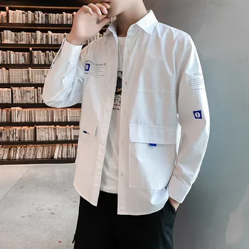 Men's pure cotton long sleeve shirt tooling men's shirt 2020 autumn new loose casual men's wear
Men's pure cotton long sleeve shirt tooling men's shirt 2020 autumn new loose casual men's wear