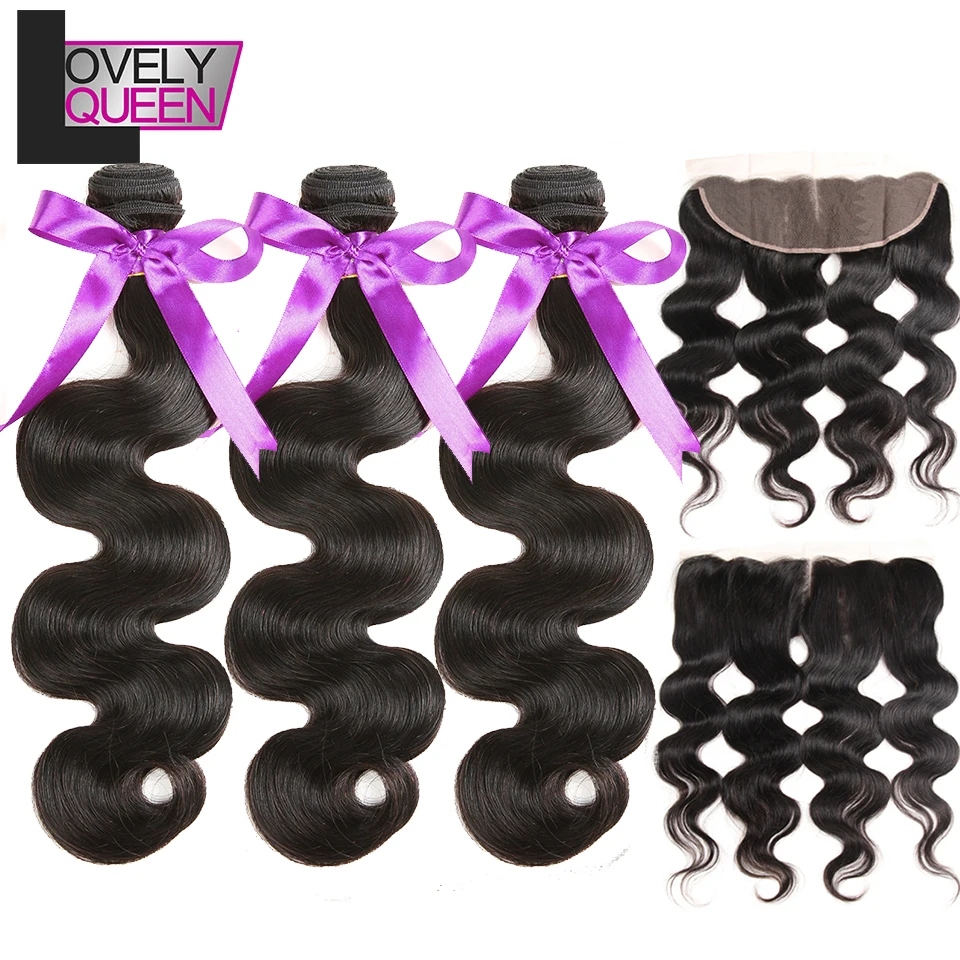 Lovely Queen Brazilian Hair Body Wave Bundles with Frontal Non Remy Wet and Wavy Human Hair Extensions
Lovely Queen Brazilian Hair Body Wave Bundles with Frontal Non Remy Wet and Wavy Human Hair Extensions