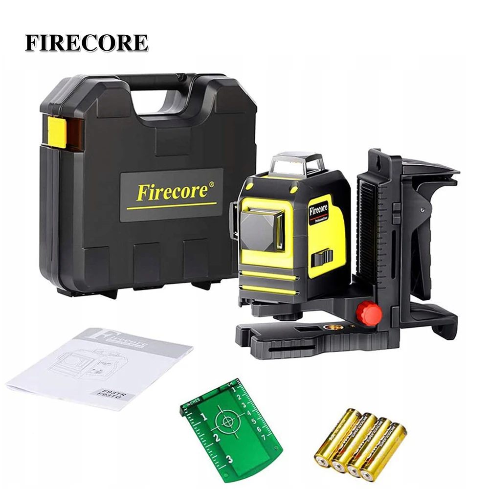 FIRECORE 3D Red Green Laser Level 360 F93TR F93TG 12Lines Auto Self-Leveling with Magnetic Stand/Bracket
FIRECORE 3D Red Green Laser Level 360 F93TR F93TG 12Lines Auto Self-Leveling with Magnetic Stand/Bracket
