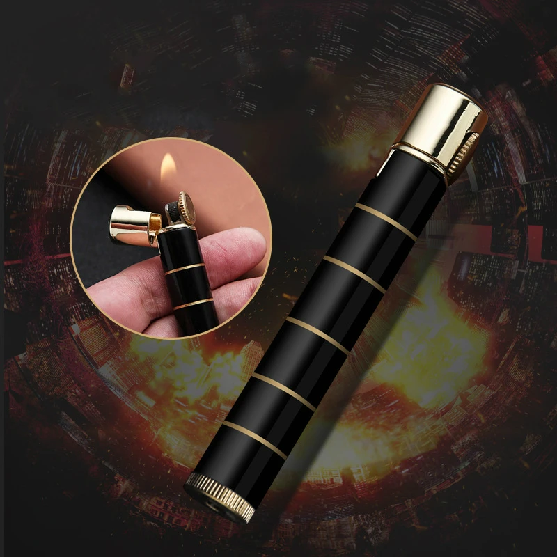 Mini Personality Creative Smoke Type Grinding Wheel Cylindrical Inflatable Open Flame Butane Gas Lighter Gadgets for Boyfriend
Mini Personality Creative Smoke Type Grinding Wheel Cylindrical Inflatable Open Flame Butane Gas Lighter Gadgets for Boyfriend
