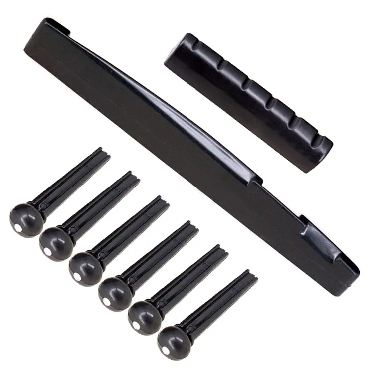 6-String Guitar Nut & Saddle + Bridge Pin Set Plastic Bridge Pins Stringed Instruments Parts For Acoustic Guitars Accessories
6-String Guitar Nut & Saddle + Bridge Pin Set Plastic Bridge Pins Stringed Instruments Parts For Acoustic Guitars Accessories