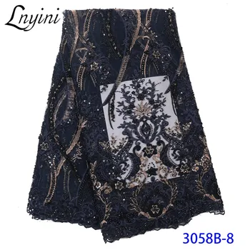 Luxury African Handmade Beads Lace Fabric Embroidery Nigeria Tulle Mesh Lace Fabric with Beads French Net Lace for Sewing L3058B
Luxury African Handmade Beads Lace Fabric Embroidery Nigeria Tulle Mesh Lace Fabric with Beads French Net Lace for Sewing L3058B