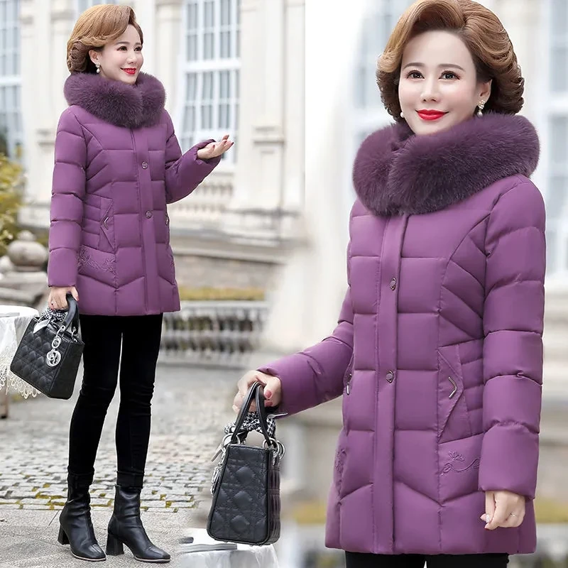 Winter Thick Padded Jacket Women Mid-length Parka 2023 New Middle-aged Cotton Padded Winter Jacket Loose Cotton Jacket
Winter Thick Padded Jacket Women Mid-length Parka 2023 New Middle-aged Cotton Padded Winter Jacket Loose Cotton Jacket