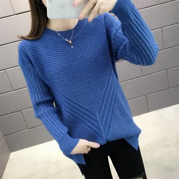 2020 Rushed Jumper 9357 Real Shot Autumn Women's Mid Long Slim Round Neck With Split Hem 45 -- 2 Floors, Rows, 1 Shelf 
2020 Rushed Jumper 9357 Real Shot Autumn Women's Mid Long Slim Round Neck With Split Hem 45 -- 2 Floors, Rows, 1 Shelf