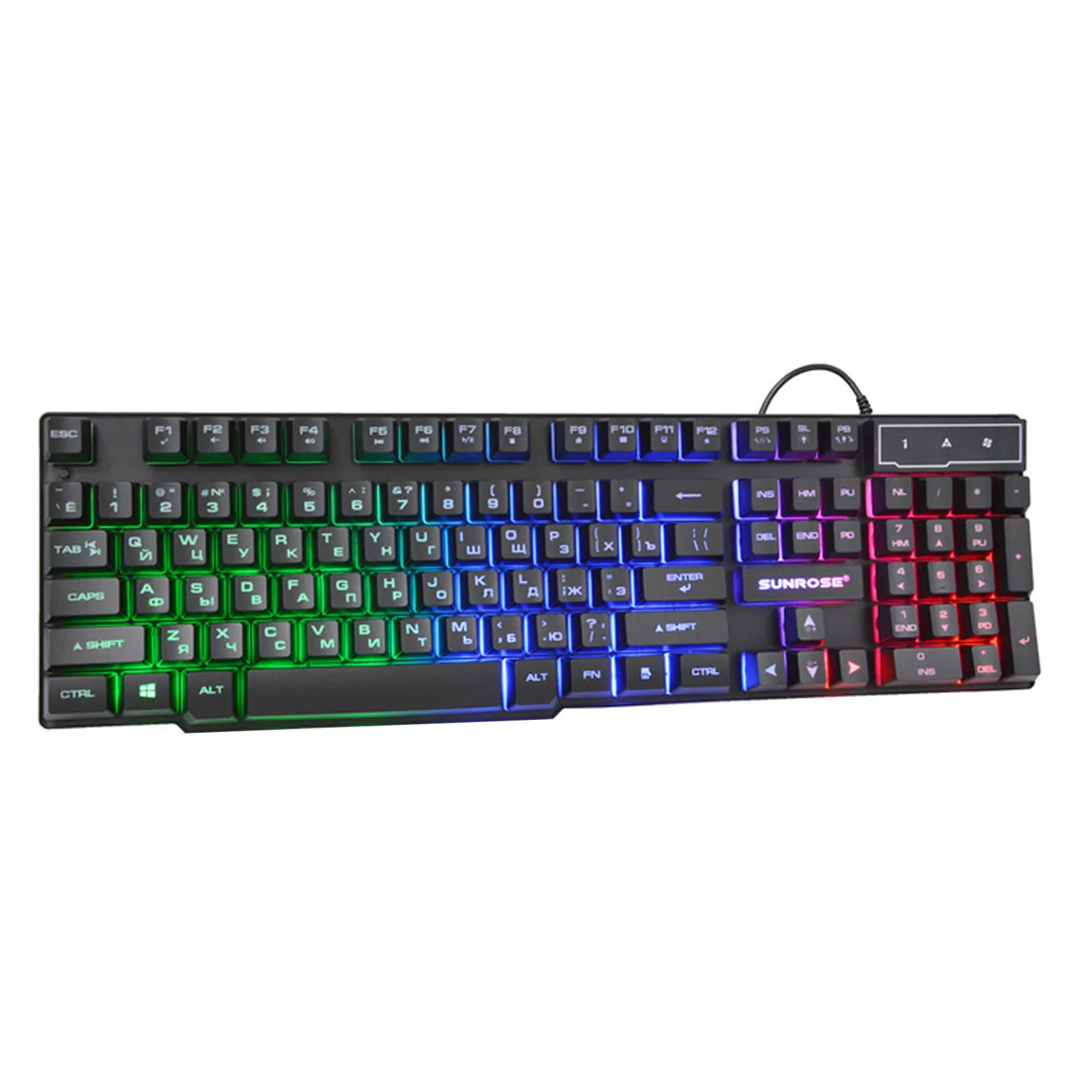 Vococal 104 Keys Keyboard USB Wired Rainbow Backlit Gaming Keypad Key Board Pad Mat with Russian Letters for PC Desktop Laptop
Vococal 104 Keys Keyboard USB Wired Rainbow Backlit Gaming Keypad Key Board Pad Mat with Russian Letters for PC Desktop Laptop