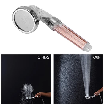 Shower Bath Head Adjustable 3 Mode High Pressure Stone Stream Handheld Shower Head With Negative Ion Activated Ceramic Balls
Shower Bath Head Adjustable 3 Mode High Pressure Stone Stream Handheld Shower Head With Negative Ion Activated Ceramic Balls