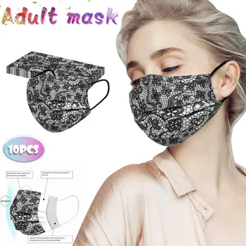 10PC Adult Non-woven masque jetable Fashion Lace Foggy Haze Protection Mascarillas Three Layer Breathable Disposable Face Mask
10PC Adult Non-woven masque jetable Fashion Lace Foggy Haze Protection Mascarillas Three Layer Breathable Disposable Face Mask