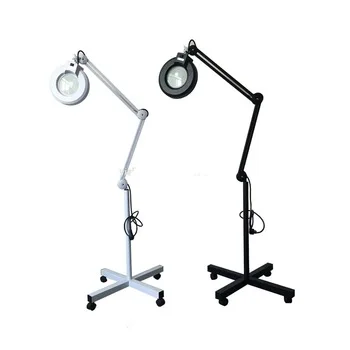 

adg Floor-Stand-Lamp Magnifier Glass Facial-Light Len 120 Pro 110/220V for Beauty Salon Nail-Tattoo