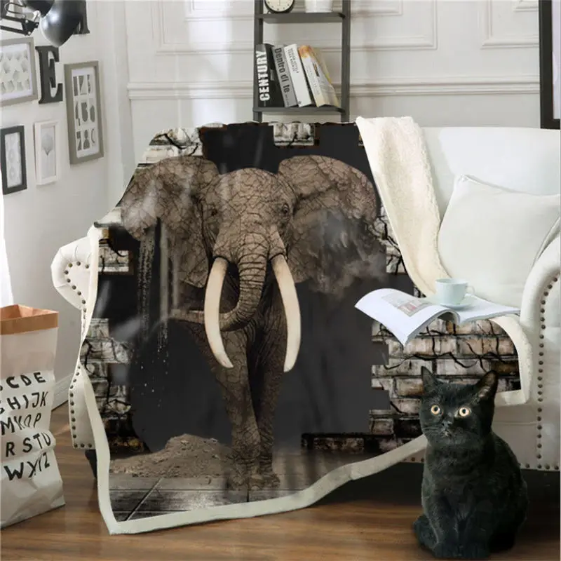 Sherpa Blanket Colorful Elephant Print Cotton Velvet Sofa Blanket 150cmX200cm Blanket Sweatshirt Throw Blanket Anti-Pilling
Sherpa Blanket Colorful Elephant Print Cotton Velvet Sofa Blanket 150cmX200cm Blanket Sweatshirt Throw Blanket Anti-Pilling