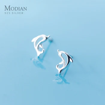 Modian Genuine 925 Sterling Silver Cute Tiny Dolphin Stud Earrings for Women Girl Hollow Design Sterling Silver Jewelry Brincos
Modian Genuine 925 Sterling Silver Cute Tiny Dolphin Stud Earrings for Women Girl Hollow Design Sterling Silver Jewelry Brincos