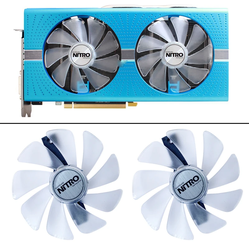 Новый 2 шт. CF1015H12D FD10015M12D RX 590 580 480 470 570 охлаждающий вентилятор GPU для Sapphire RX470 RX590 RX580