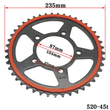 Motorcycle sprocket tooth plate chain plate gear mute GW250 DL250 GSX250R motorcycle driving wheel 520 45t
Motorcycle sprocket tooth plate chain plate gear mute GW250 DL250 GSX250R motorcycle driving wheel 520 45t