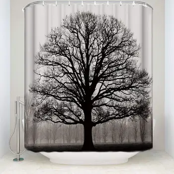 Silhouette of A Tree Shower Curtain Set Waterproof Polyester Fabric Shower Curtain Bathroom Decor with Hooks
Silhouette of A Tree Shower Curtain Set Waterproof Polyester Fabric Shower Curtain Bathroom Decor with Hooks