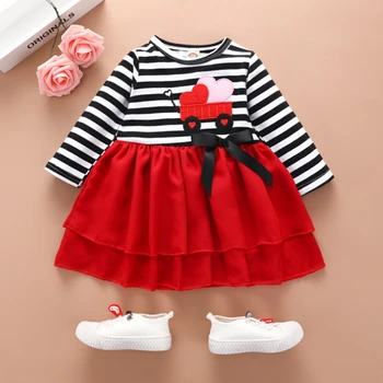 Baby Girls stripe embroidery Dress bow Baby Girls clothing sweetness cotton Baby Girls Dress
Baby Girls stripe embroidery Dress bow Baby Girls clothing sweetness cotton Baby Girls Dress