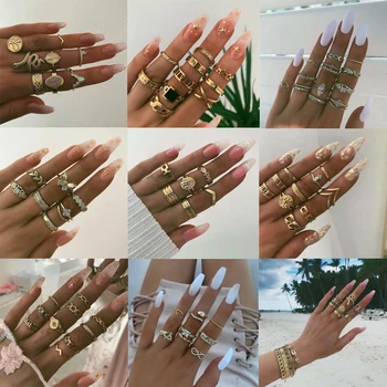 Tocona 30 Style Boho Geometric Gold Rings for Women Shiny Crystal Stone Butterfly Snake Carve Flower Lettter Wedding Rings
Tocona 30 Style Boho Geometric Gold Rings for Women Shiny Crystal Stone Butterfly Snake Carve Flower Lettter Wedding Rings