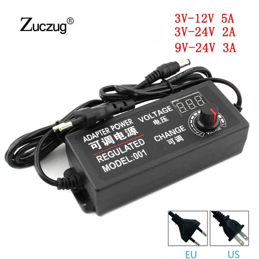 Adjustable AC To DC 3V 9V 12V 24V 2A Power Supply Display Screen Power Lighting Transformers 3 9 12 24 V Volt For Led Lamp Light
Adjustable AC To DC 3V 9V 12V 24V 2A Power Supply Display Screen Power Lighting Transformers 3 9 12 24 V Volt For Led Lamp Light