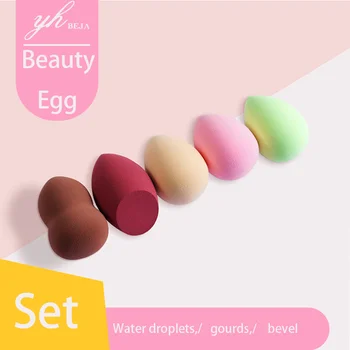 

YH BEJA 3pack egg wet and dry non-latex soaked water becomes makeup cosmetic foundation sponge beauty puff