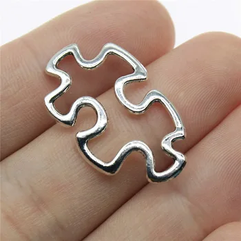 Wholesale Jewelry Lots Antique Silver Color 30x18mm Puzzle Pieces Metal Charms Metal Craft 120 Pieces 
Wholesale Jewelry Lots Antique Silver Color 30x18mm Puzzle Pieces Metal Charms Metal Craft 120 Pieces