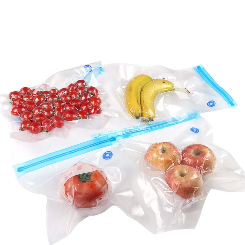 

5Pcs Food Vacuum Compression Bag Grain Vacuum Bag Vacuum Sealing Air Extraction Bag Kitchen Organizer Cooked Food Fresh Keeping