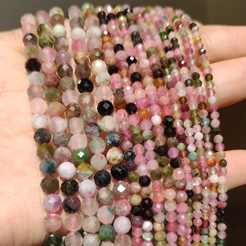 Natural Tourmaline Faceted Mineral Loose Beads for Jewelry Making DIY Christmas Gift Bracelets 15'' Tiny Stone Bead 2/3/4mm
Natural Tourmaline Faceted Mineral Loose Beads for Jewelry Making DIY Christmas Gift Bracelets 15'' Tiny Stone Bead 2/3/4mm