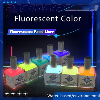 친환경 수성 형광 컬러 액체 페인트, 18ML 모델 패널 라인 색칠 도구, 디오라마 키트 모델링