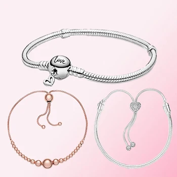 925 Sterling Silver String Of Beads Pavé Heart Clasp Chain Slider Freehand Heart Clasp Chain Bracelet Women Charms Jewellery
925 Sterling Silver String Of Beads Pavé Heart Clasp Chain Slider Freehand Heart Clasp Chain Bracelet Women Charms Jewellery
